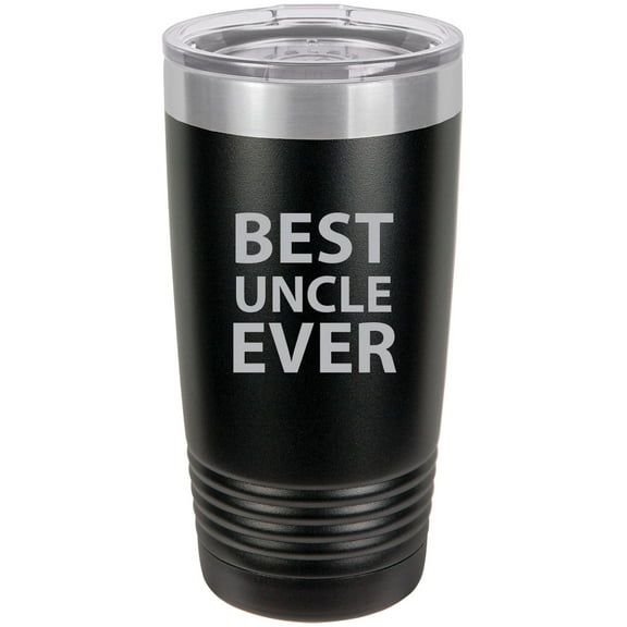 Best Uncle Ever Stainless Steel Engraved Insulated Tumbler 20 Oz Travel Coffee Mug, Black