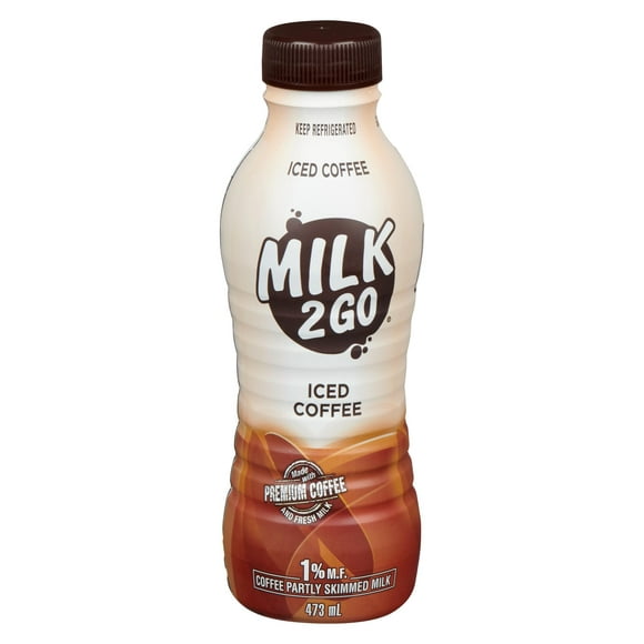 Milk2Go 1% Iced Coffee Partly Skimmed Milk, 473 mL