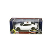2011 Dodge Charger Pursuit Unmarked w/ Lights & Sounds, White - Motor Max 79532 - 1/24 scale Diecast Model Toy Car