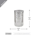 thumbnail image 2 of WGV Silver Speckled Glass Hurricane Candle Shade Chimney Tube - 4" Wide x 6" Height, Good quality, Heavy Weighted Base - 1 Pc, 2 of 7