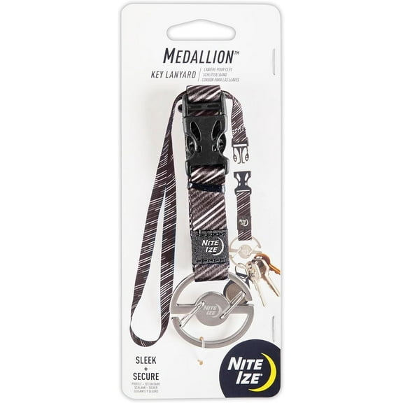 Nite Ize Medallion Key Lanyard with Stainless Steel Key Ring