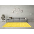 thumbnail image 3 of Ahgly Company Indoor Round Abstract Yellow Contemporary Area Rugs, 8' Round, 3 of 4