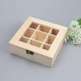 thumbnail image 5 of Masteelf Wooden Coffee Storage Box with 9 Compartment and Glass Window for Tea Coffee Display Case Organzier No Letters, 5 of 10