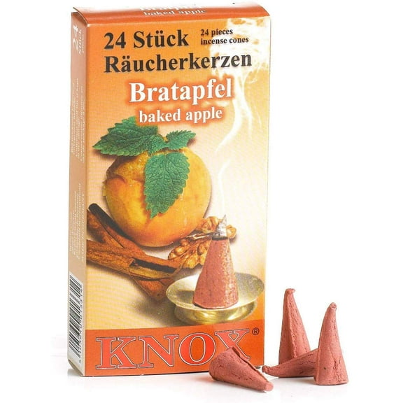 Knox Baked Apple Scent German Incense Cones Made Germany for Christmas Smokers