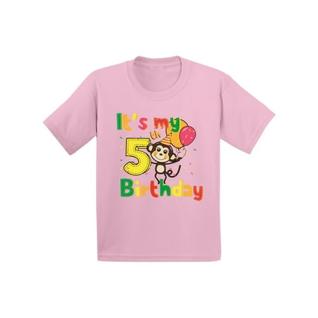 

Awkward Styles Monkey Birthday Toddler Shirt Monkey Birthday Party 5th Birthday Party It s My 5th Birthday Shirt I m Five Shirt Birthday Boy Tshirt Monkey Birthday Girl Shirt Gifts for 5 Year Old