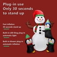 thumbnail image 3 of Muñeco de nieve inflable de Navidad Wosthever luz LED de colores decoración de soplado regalos iluminados de vacaciones gigantes, 3 of 6