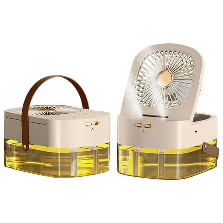 

Gogusuu Fan for Bedroom，Small Fan，Fans that Blow Cold Air Portable Conditioner Sprayable Misting Humidification Cooler Fan 3 Speeds With Night Light Quiet Portable Tabletop Fan For Home Bedroom