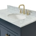 thumbnail image 2 of Ariel Hamlet 43 In. Right Offset Oval Sink Vanity With 0.75 In. Carrara White Countertop In Midnight Blue, 2 of 11