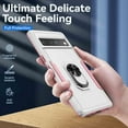 thumbnail image 2 of TECH CIRCLE Google Pixel 7 Pro Case, Magnetic Ring Kickstand Military Grade Shockproof Heavy Duty Protective with Magnetic Car Mount Holder For Google Pixel 7 Pro 6.7 inch,White, 2 of 5