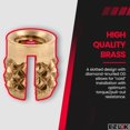 Threaded Insert for Plastic Flush Brass Thread Inserts 440 Pack of 50