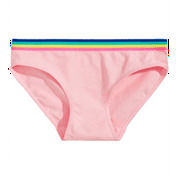 Maidenform Little & Big Girl's Rainbow Waist Seamless Hipster Underwear Pink Size Large