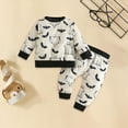 thumbnail image 2 of ORT Toddler Boys Fall Outfits Contrast Color Sweatshirts and Pants Fall Winter Set(Light Gray,18-24 M), 2 of 8