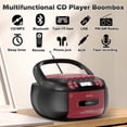 thumbnail image 2 of Reproductor de casetes de CD Boombox Kuephom Boombox con Bluetooth, 2 of 8