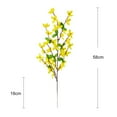 thumbnail image 7 of 4PCS Artificial Flowers Forsythia Branches Yellow Silk Fake Winter Jasmine, Long Stem Faux Forsythia Stems Flowers Floral Arrangement for Home Wedding Vase Party Cemetery Decor, 7 of 7
