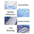 thumbnail image 6 of FEOYA Girls' Gymnastics Leotards 3 Piece Kid Long Sleeve Dance Unitards Ballet Outfit Activewear Bodysuit with Skirt Hairband 11-12 Years Blue, 6 of 6
