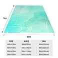 thumbnail image 3 of Bixox Fleece Blanket Cyan Mint Marble Pattern Super Soft Double-Sided Microfiber Flannel Blanket for Sofa, Bed, Couch,Suitable for All Seasons -, 3 of 5