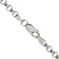 thumbnail image 3 of 925 Sterling Silver 4mm Cable Rolo Link Chain Belcher Necklace, 3 of 4