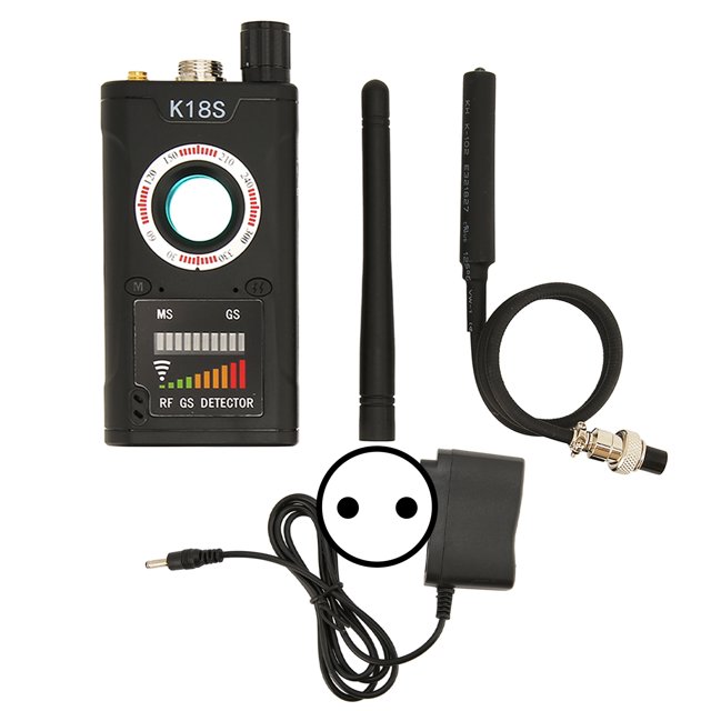 Detector de señal inalámbrico Protección de seguridad Detector GPS RF portátil de largo tiempo de espera 100-240V Enchufe europeo