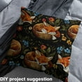 thumbnail image 2 of Homewish Cute Fox Fabric by the Yard 1 Yard,Colorful Rustic Floral Home Decor Fabric by the Yard,Orange Black Blue Sewing Fabric For Girls Kids,Super Cozy Room Decor, 2 of 6