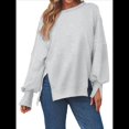 thumbnail image 2 of Sudaderas de Gran Tamaño para Mujer, Sudaderas con Capucha, Camisetas de Cuello Redondo, Conjuntos de Otoño, Ropa de Invierno Y2K para Adolescentes Gris L, 2 of 7
