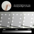 thumbnail image 6 of Aluminum Frame Tabletop Vanity Mirror with 9 Bulbs, 6 of 9