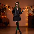 thumbnail image 4 of Lumtrix Mismatched Thigh High Socks for Women Asymmetrical Solid Knee High Stockings Soft Stretchy Socks for Casual Party C One Size, 4 of 6