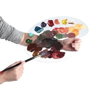 Bob Ross Master Paint Set Artist Bundle 6 Items with Travel Easel, Pre Stretched Painting Canvas, 8oz Natural Brush Cleaner, Clear Acrylic Palette, and Cleaning Bucket & Screen