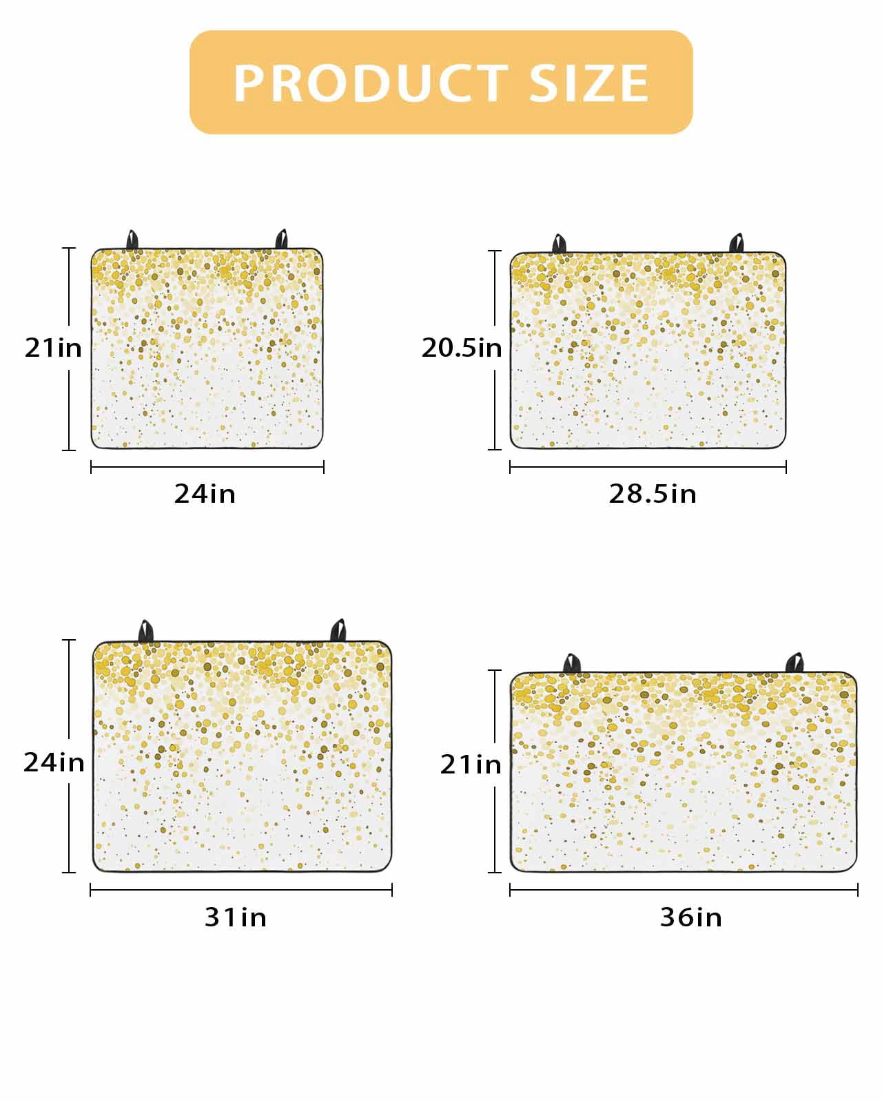 nqOlkjepod Large Induction Cooktop Protector Mat 24"x21", Yellow Polka Dot Stove Top Covers for Electric Stove, Abstract Modern Art Dots Watercolor Stove Burner Cover Mats, Glass Top Stove Cover