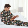 thumbnail image 6 of Sikiie Autumn Forest Mens Pajama Set, Soft Warm Long Sleeve Sleepwear, Cozy Button-Down Pjs for Men-Large, 6 of 7