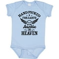 thumbnail image 3 of Inktastic Handpicked for Earth by My Auntie in Heaven with Angel Wings Boys or Girls Baby Bodysuit, 3 of 5