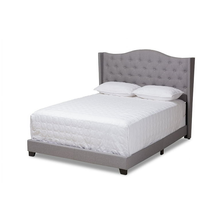 Baxton Studio Alesha Modern and Contemporary Charcoal Grey Fabric Upholstered King Size Bed Baxton Studio Alesha Modern and Contemporary Charcoal Grey Fabric Upholstered King Size Bed