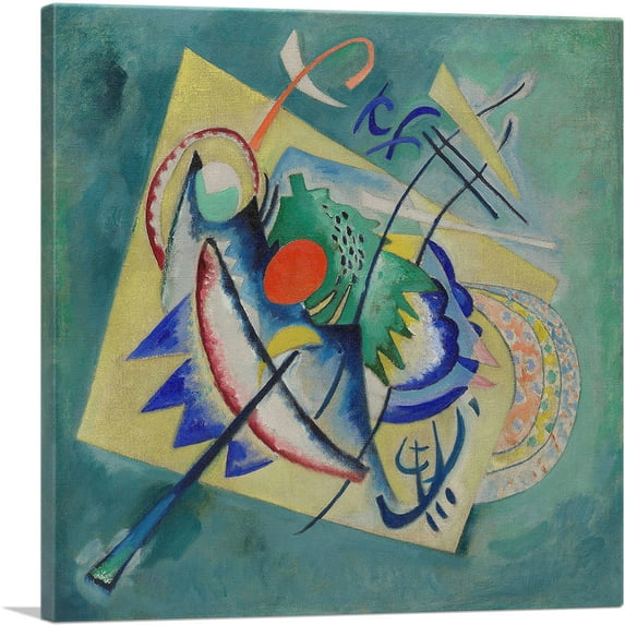 ARTCANVAS Red Oval 1920 Canvas Art Print by Wassily Kandinsky - Size: 26" x 26" (0.75" Deep)