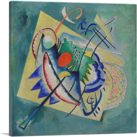 ARTCANVAS Red Oval 1920 Canvas Art Print by Wassily Kandinsky - Size: 12" x 12" (0.75" Deep)