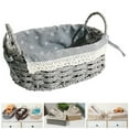 thumbnail image 3 of AMLESO Handmade Rattan Storage Basket Clothing Cosmetics Sundries Container for Desktop medium grey C, 3 of 8