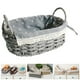 thumbnail image 3 of Cesta de ratán para almacenamiento, decoración del hogar, juguetes, aperitivos, fruta, pan. Ideal para la sala de estar. gris medio C, 3 of 9