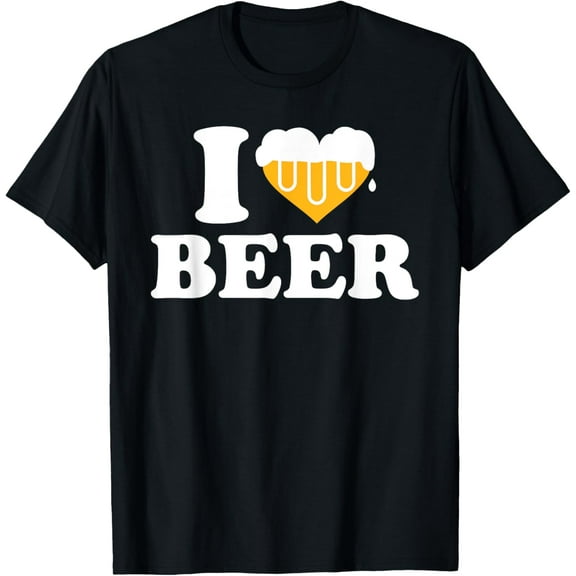 I love beer Funny Creative Graphic T-Shirt