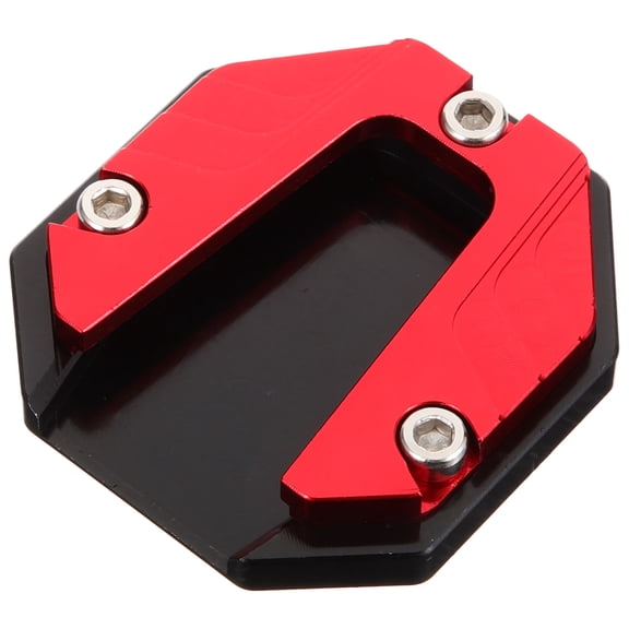 FELTECHELECTR Motorcycle Kickstand Pad Red Stylish Side Stand Base for Secure Parking