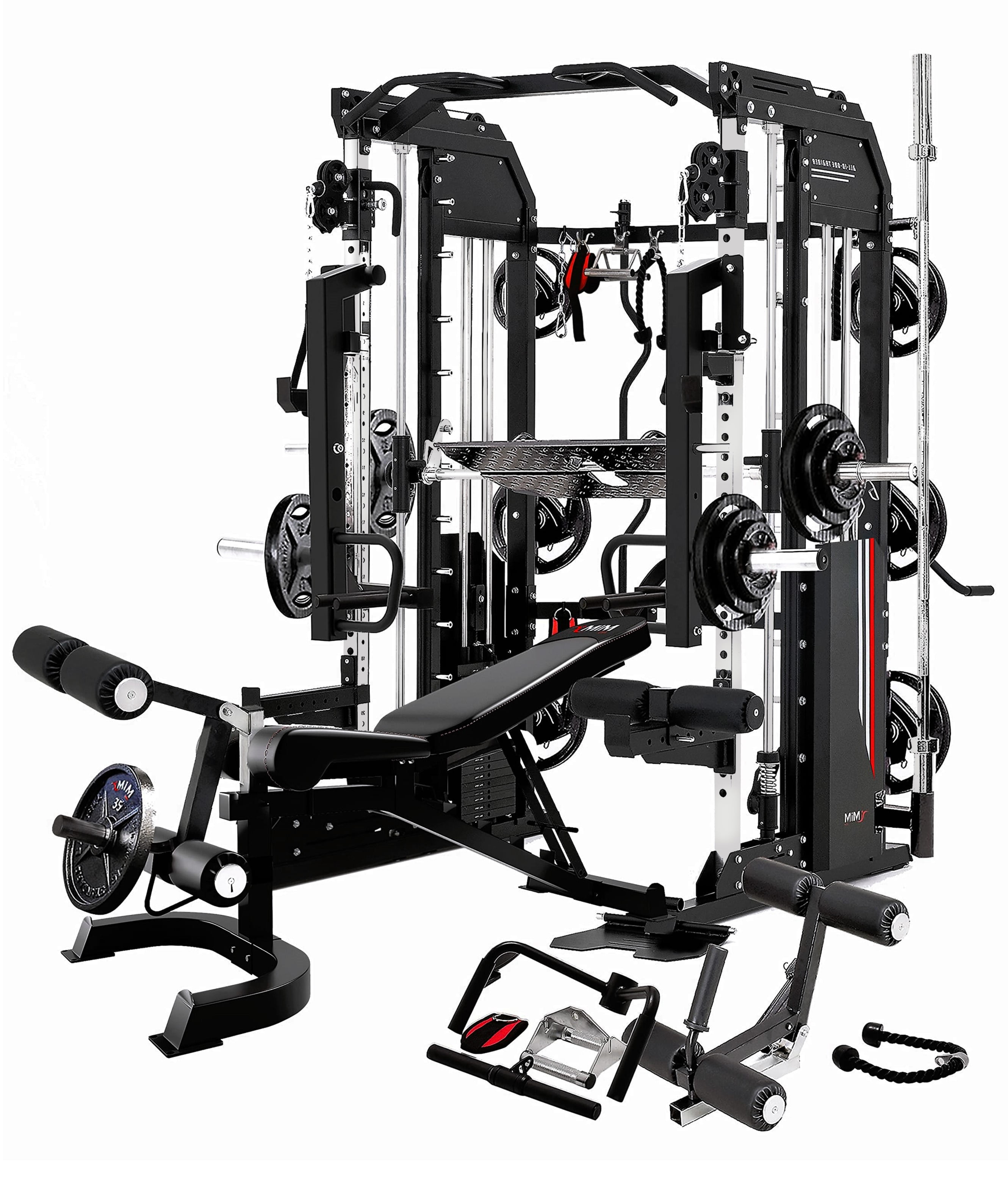 MiM USA Hercules Ex Commercial All-in-One Gym Trainer W/ 400 Lb Weight Stack & 24 Attachment