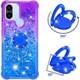 thumbnail image 2 of Clear Case for Xiaomi Redmi A1 with Kickstand for Girls Women, Floating Liquid Holographic Sparkle Glitter Case Bling Gradient Quicksand Cover for Xiaomi Redmi A1/A1+ JB Purple Navy, 2 of 7