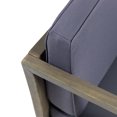 thumbnail image 6 of Saman Outdoor 4 Seater Acacia Wood Chat Set, Gray and Dark Gray, 6 of 13