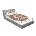 thumbnail image 2 of Ambesonne Saying Fitted Sheet & Pillow Sham Set, Relax and Eat Chocolate Text, Twinxl, Multicolor, 2 of 2