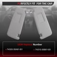thumbnail image 3 of Right 74310-35A91-B1 7431035A91B1 Car Sun Visor Side with Vanity Mirror for Prado 2010-2023, 3 of 5
