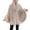 Beige, variant on Wancir Poncho Shawl Wrap Winter Faux Fur Cape Cloak Coat with Faux Fur Trim Sleeveless Cardigan for Party
