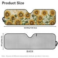 thumbnail image 6 of Uorisanigo Sunflower Print Car Sun Shade Compatible with 2007-2023 Wrangler Rubicon Sahara TJ JK JKU 2 & 4 Door Windshield Sunshade Front Window UV Blackout Shades Sun Blocker Protection, 6 of 7