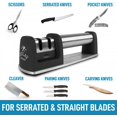 thumbnail image 5 of Zulay Knife Sharpener for Straight and Serrated Knives Stainless Steel Ceramic and Tungsten - Easy Manual Sharpening - Black, 5 of 7