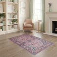 thumbnail image 2 of ODIKA 4'x6' Oushak Boho Medallion With Allover Floral Tracery And Vintage Border Washable Area Rug None Pet Friendly, Non-Shedding for Bedroom, Reading Nook, 2 of 7
