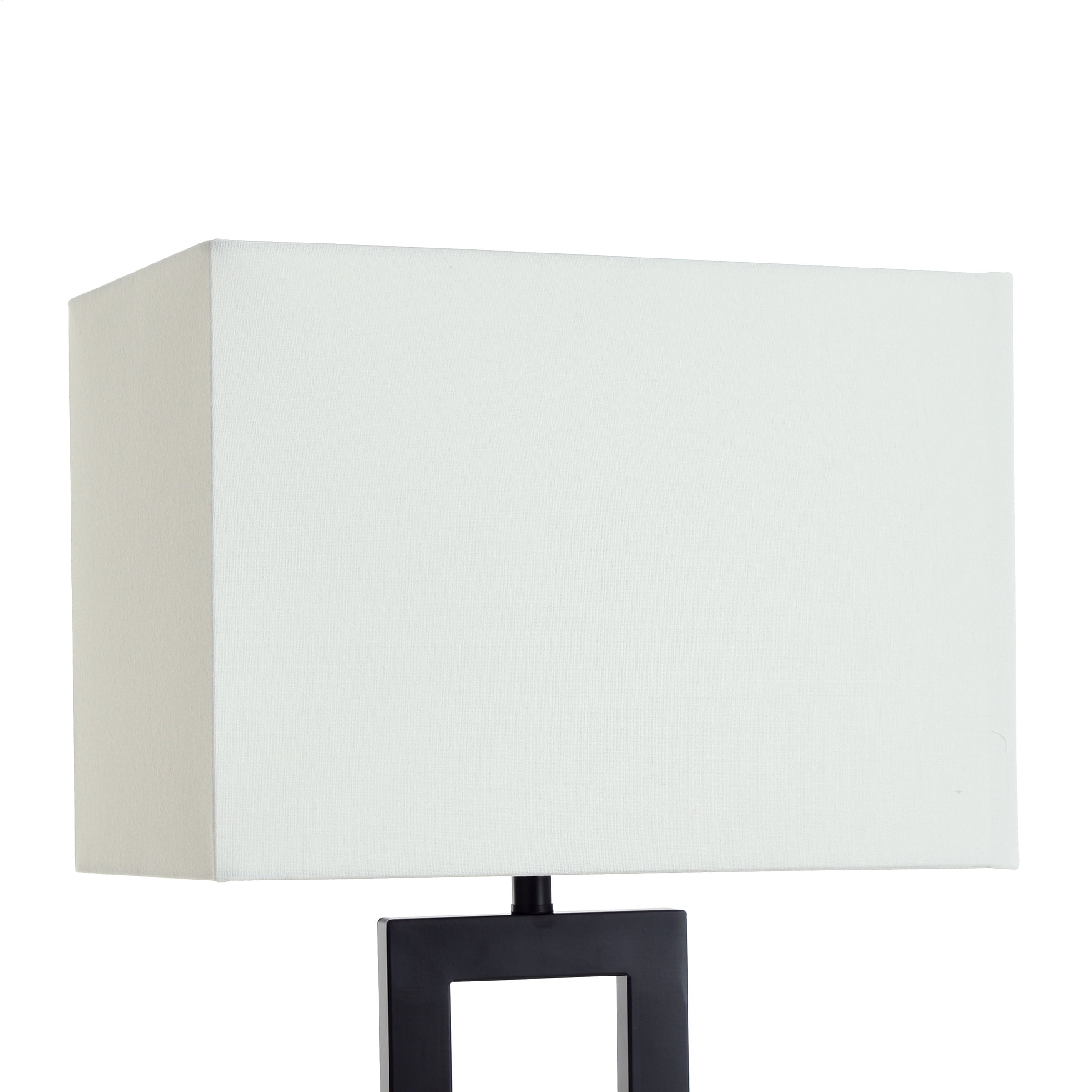 Better Homes & Gardens 18"H Metal Windowpane Table Lamp, Black Finish with Faux Wood Base
