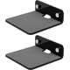 thumbnail image 2 of Estantes flotantes pequeños Estantes para altavoces, paquete de 2 estantes de pared pequeños de 4,25, soporte para altavoz para cámara web con altavoz Bluetooth (negro, pequeño), 2 of 5