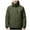 Jackets for Men Army Green, variant on Big and Tall Mens Winter Puffer Rain Coats with Hoodies M-5XL Plus Size Zip-Up Jackets Casual Windbreaker Thermal Fleece Outerwear Jacket