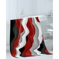 thumbnail image 3 of Red Black Ombre Bath Towels for Bathroom Set,Luxury Microfiber Towels Gifts for Women,Quick Dry Beach Kitchen Hand Hair Face Towel and Dish Washcloth,Modern Geometric Moire Abstract Art Towels+Set, 3 of 7